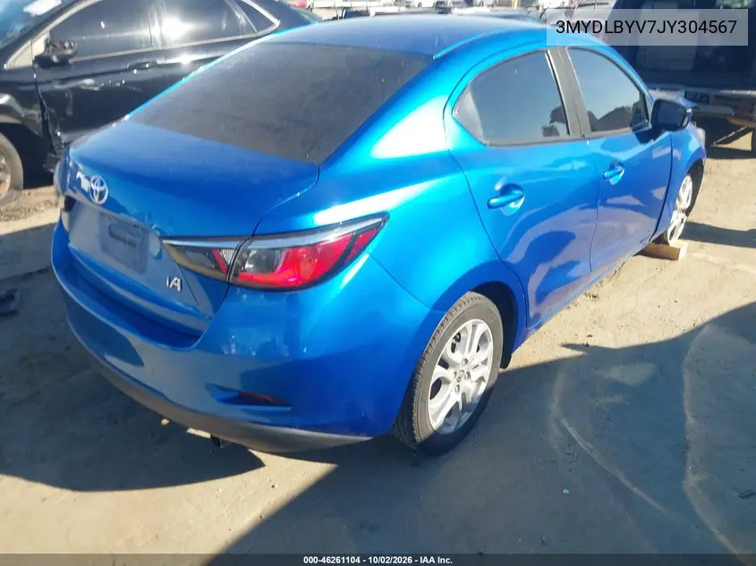 2018 TOYOTA YARIS VIN 3MYDLBYV7JY304567 — фото 4