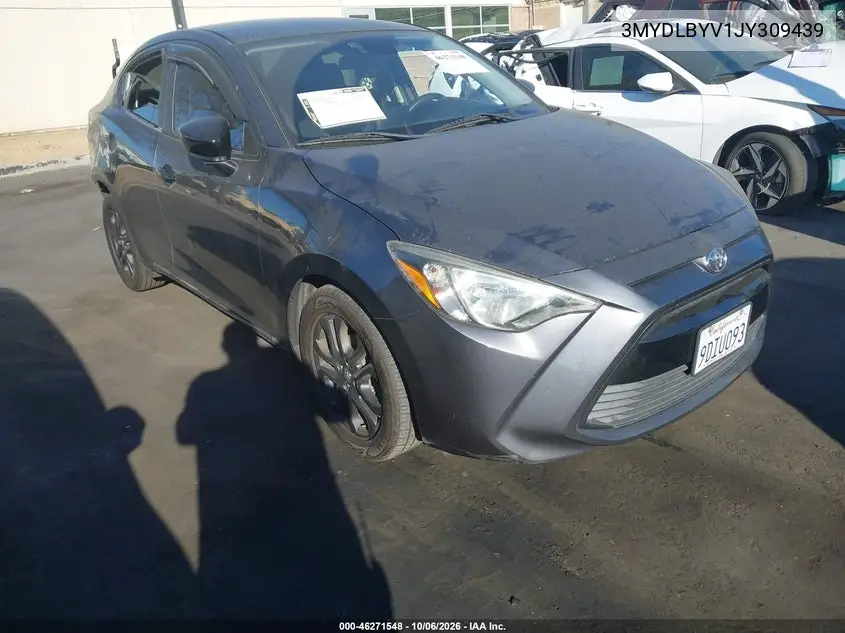 TOYOTA YARIS 2018, VIN 3MYDLBYV1JY309439