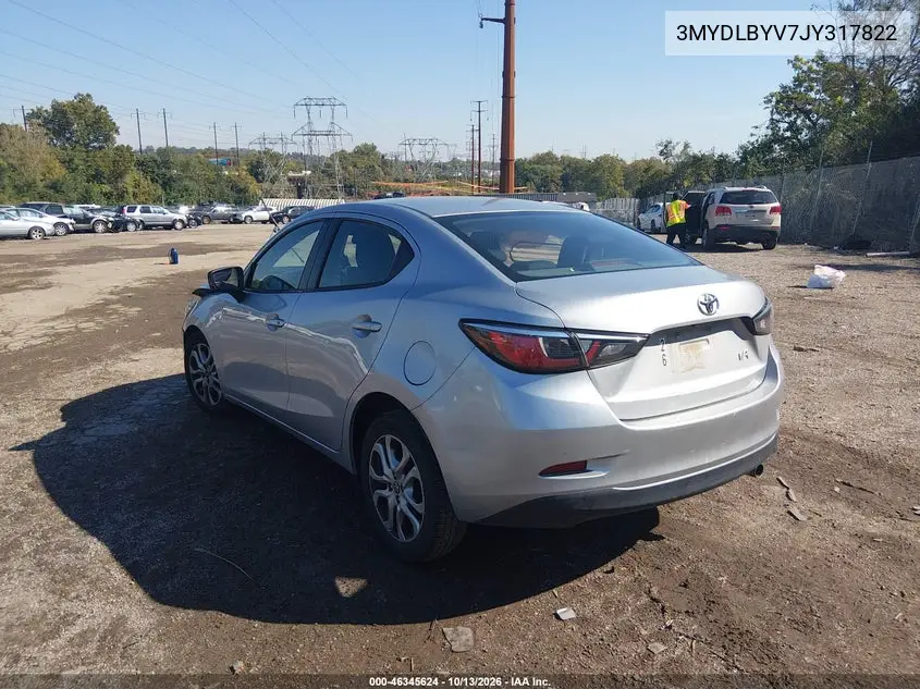 2018 TOYOTA YARIS VIN 3MYDLBYV7JY317822 — фото 3