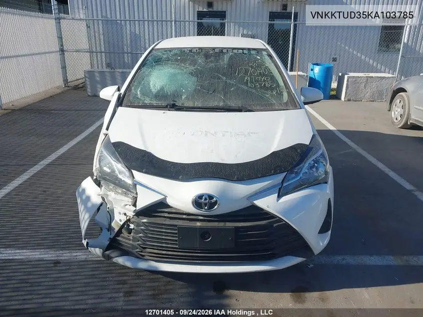 2019 TOYOTA YARIS VIN VNKKTUD35KA103785 — фото 13