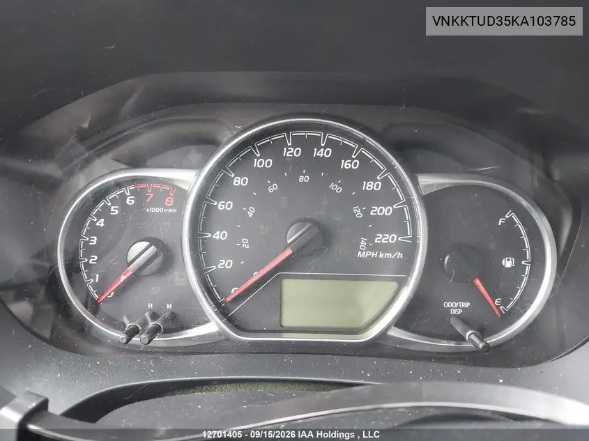 2019 TOYOTA YARIS VIN VNKKTUD35KA103785 — фото 16