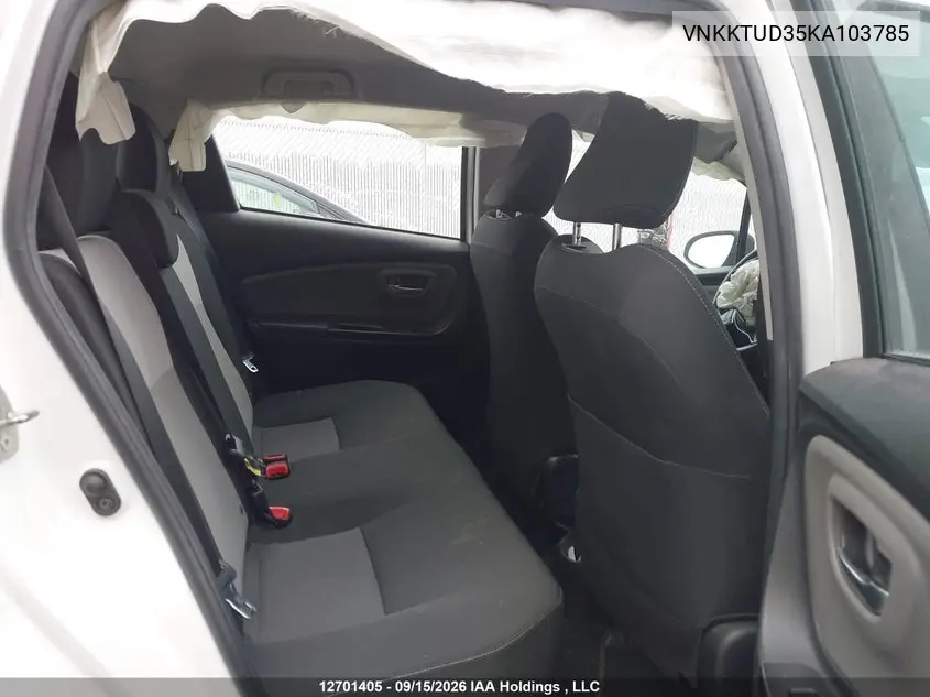 2019 TOYOTA YARIS VIN VNKKTUD35KA103785 — фото 8