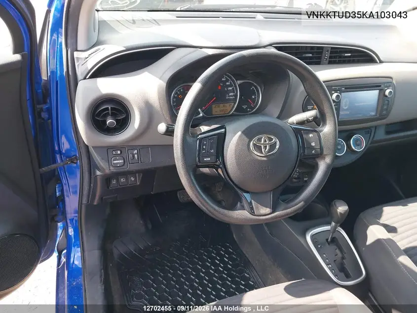 2019 TOYOTA YARIS VIN VNKKTUD35KA103043 — фото 18