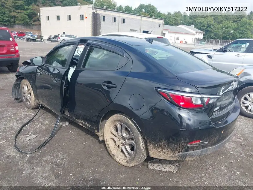 2019 TOYOTA YARIS VIN 3MYDLBYVXKY517322 — фото 3