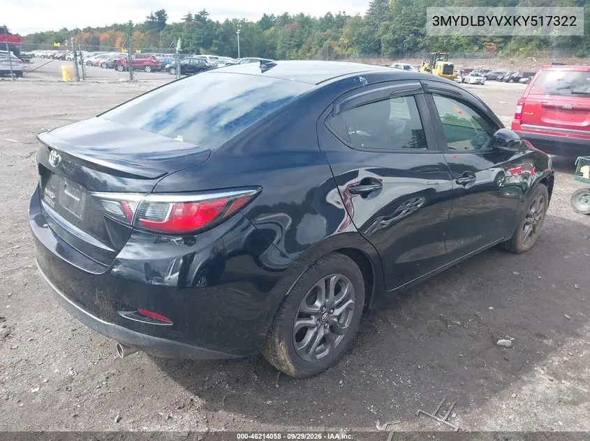 2019 TOYOTA YARIS VIN 3MYDLBYVXKY517322 — фото 4