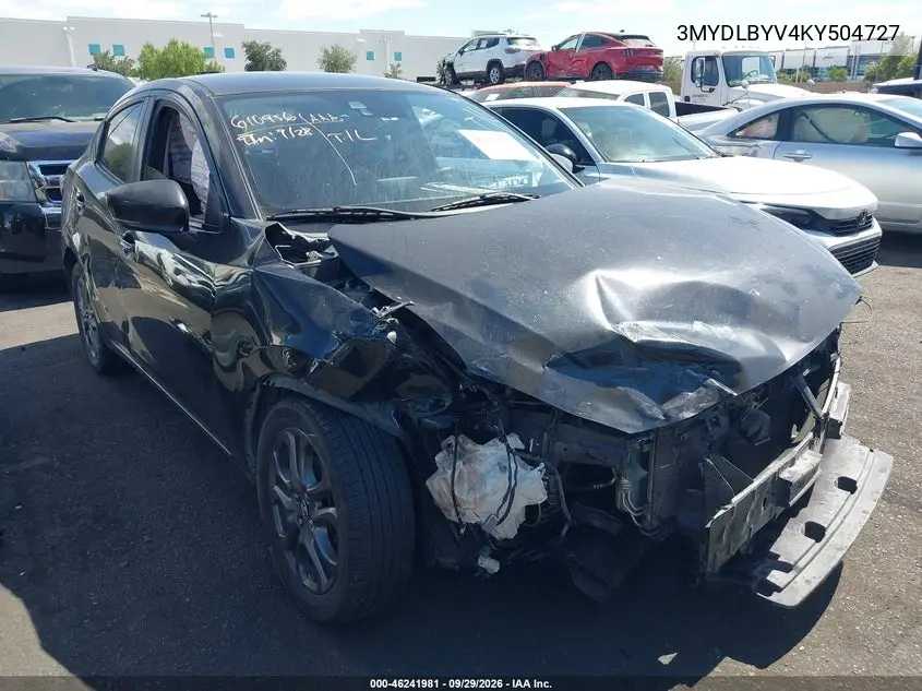 TOYOTA YARIS 2019, VIN 3MYDLBYV4KY504727
