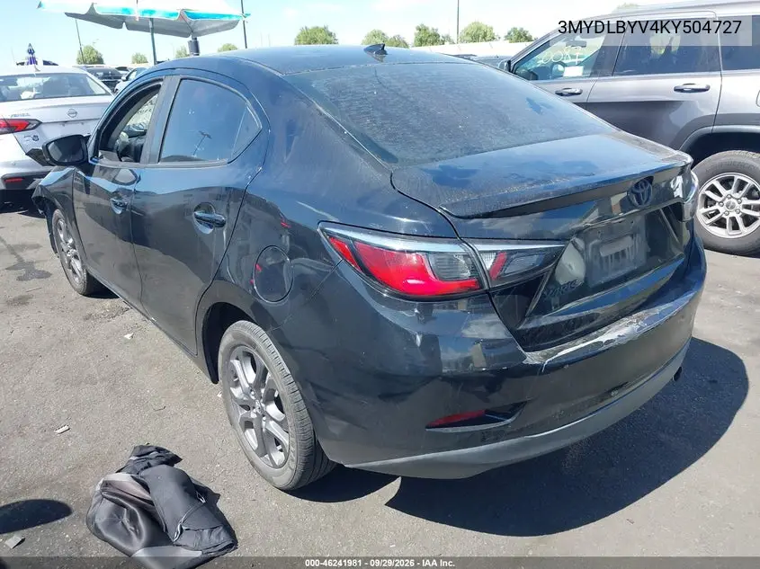 2019 TOYOTA YARIS VIN 3MYDLBYV4KY504727 — фото 3