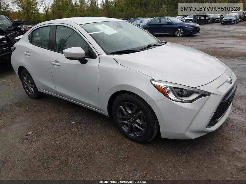 TOYOTA YARIS 2019, VIN 3MYDLBYV9KY510328