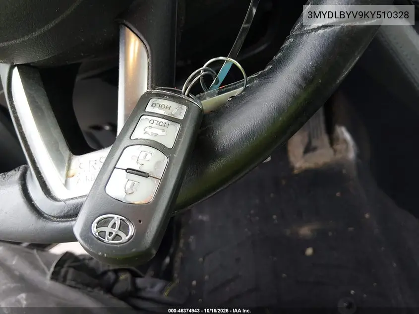 2019 TOYOTA YARIS VIN 3MYDLBYV9KY510328 — фото 11