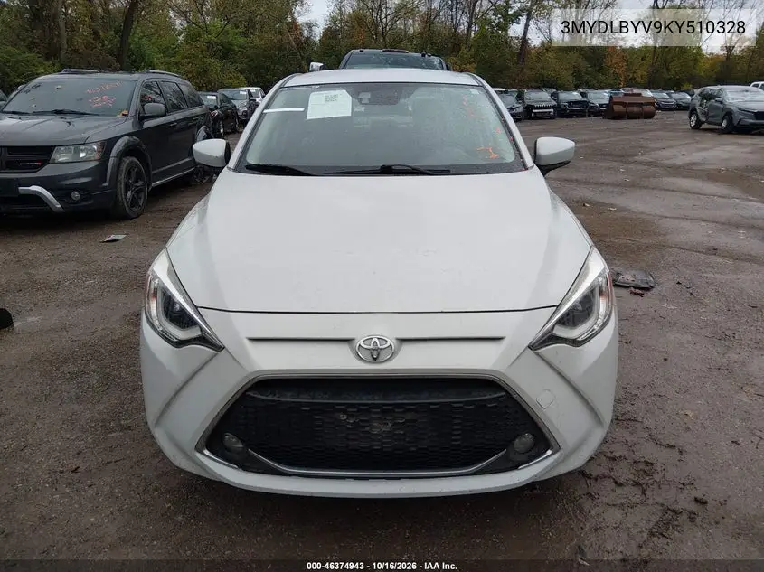 2019 TOYOTA YARIS VIN 3MYDLBYV9KY510328 — фото 12