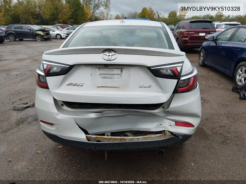 2019 TOYOTA YARIS VIN 3MYDLBYV9KY510328 — фото 16