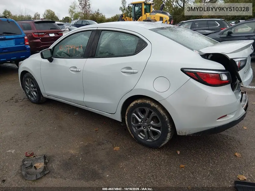2019 TOYOTA YARIS VIN 3MYDLBYV9KY510328 — фото 3