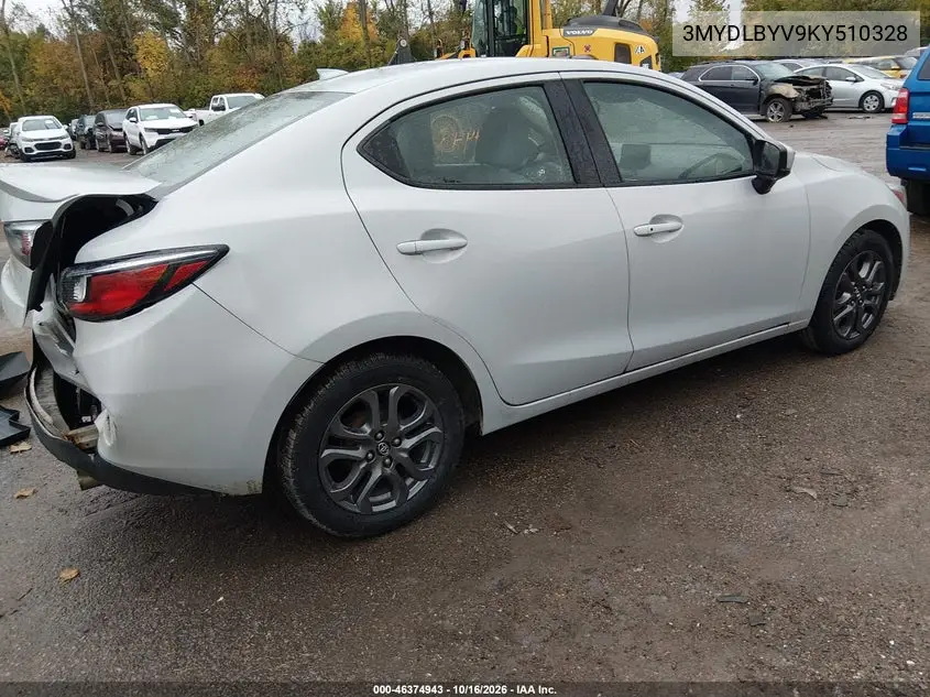2019 TOYOTA YARIS VIN 3MYDLBYV9KY510328 — фото 4
