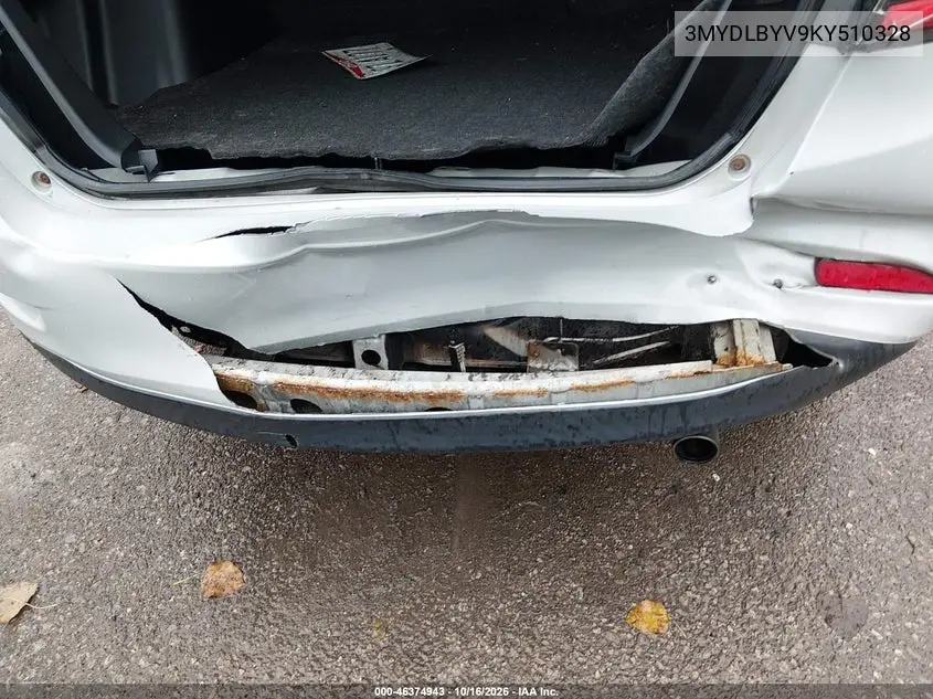 2019 TOYOTA YARIS VIN 3MYDLBYV9KY510328 — фото 6