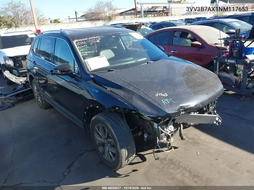 VOLKSWAGEN TIGUAN 2022, VIN 3VV3B7AX1NM117653