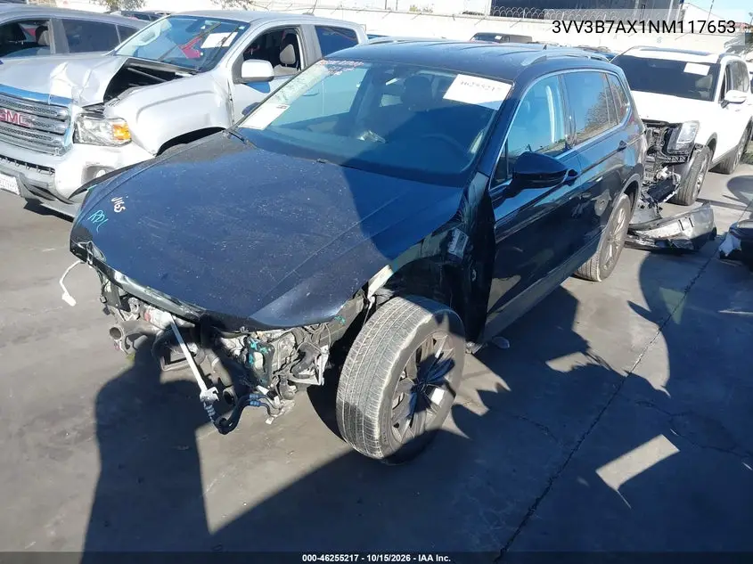 2022 VOLKSWAGEN TIGUAN VIN 3VV3B7AX1NM117653 — фото 2