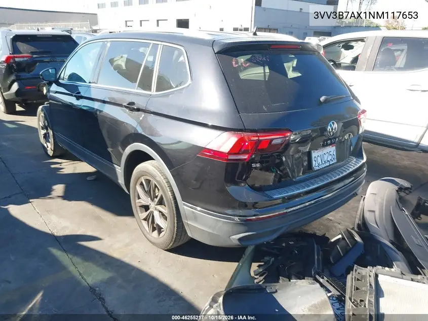 2022 VOLKSWAGEN TIGUAN VIN 3VV3B7AX1NM117653 — фото 3