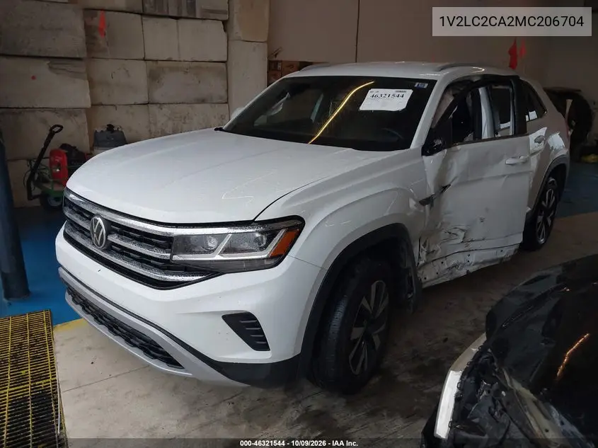 2021 VOLKSWAGEN ATLAS CROSS SPORT VIN 1V2LC2CA2MC206704 — фото 2
