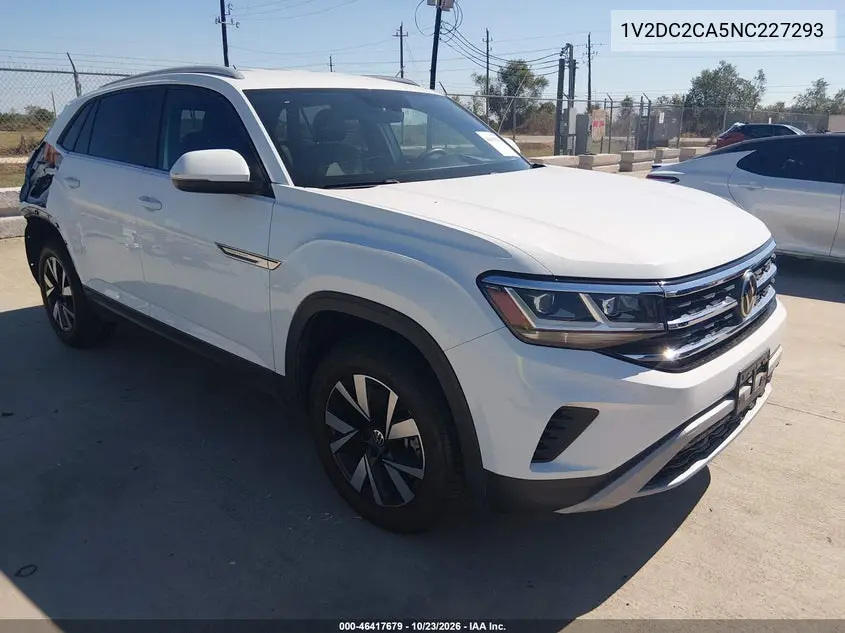 VOLKSWAGEN ATLAS CROSS SPORT 2022, VIN 1V2DC2CA5NC227293