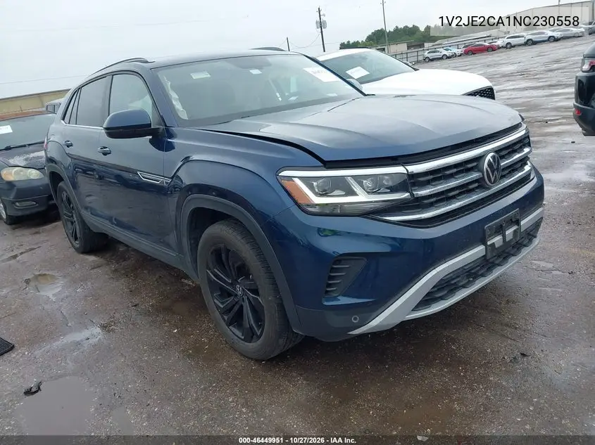 VOLKSWAGEN ATLAS CROSS SPORT 2022, VIN 1V2JE2CA1NC230558