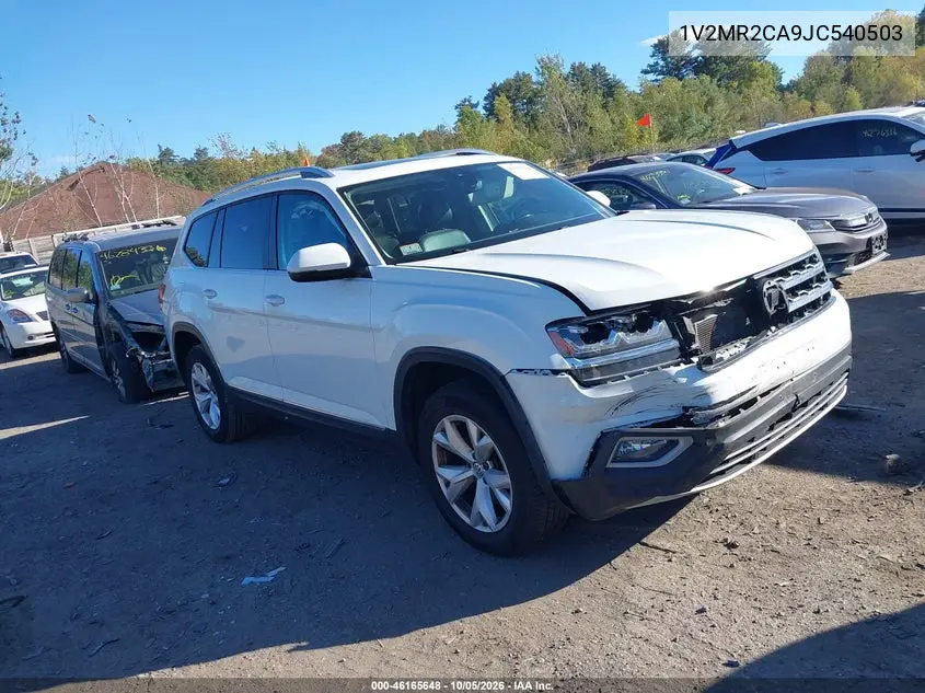 VOLKSWAGEN ATLAS 2018, VIN 1V2MR2CA9JC540503