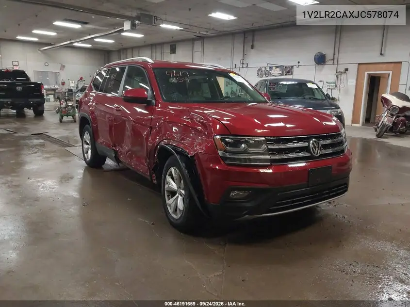VOLKSWAGEN ATLAS 2018, VIN 1V2LR2CAXJC578074