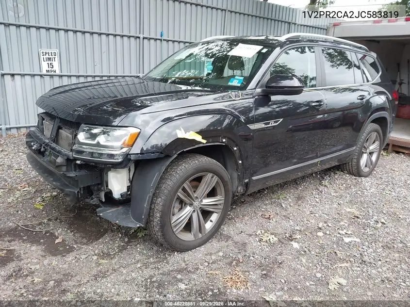 2018 VOLKSWAGEN ATLAS VIN 1V2PR2CA2JC583819 — фото 2