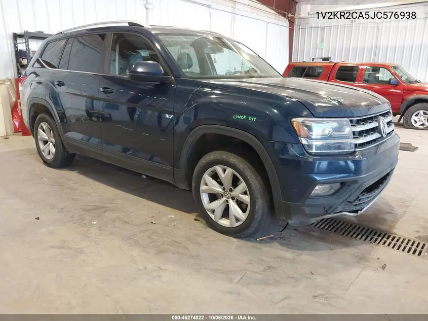 VOLKSWAGEN ATLAS 2018, VIN 1V2KR2CA5JC576938