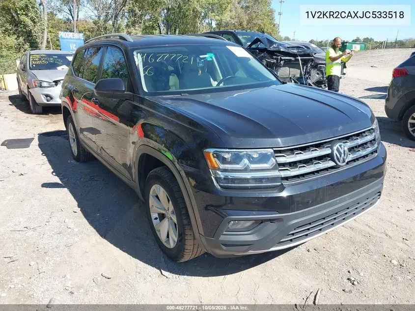 VOLKSWAGEN ATLAS 2018, VIN 1V2KR2CAXJC533518