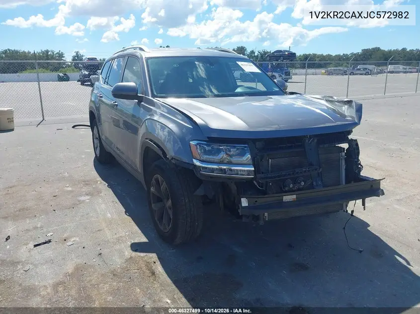 VOLKSWAGEN ATLAS 2018, VIN 1V2KR2CAXJC572982