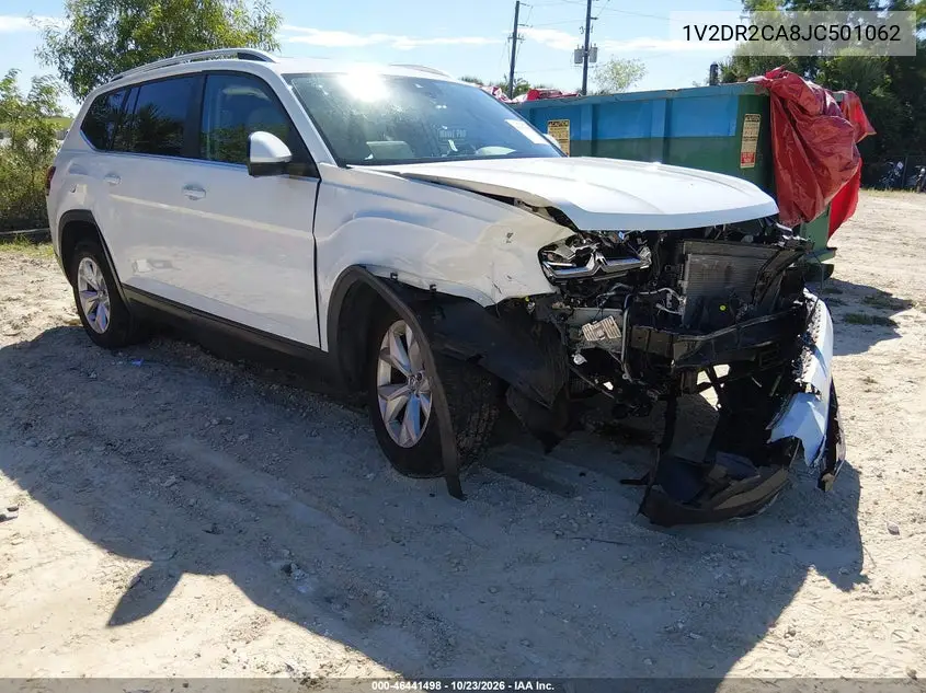 VOLKSWAGEN ATLAS 2018, VIN 1V2DR2CA8JC501062