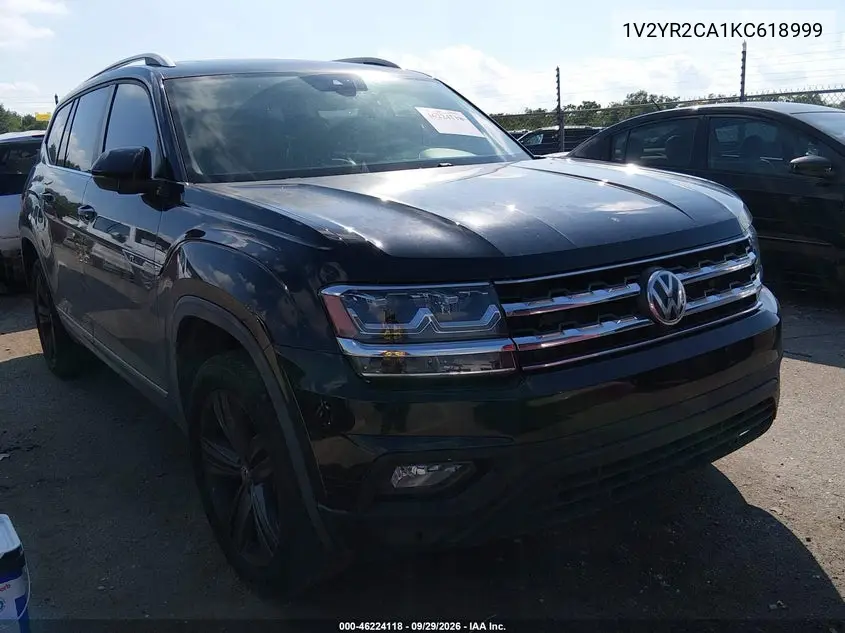VOLKSWAGEN ATLAS 2019, VIN 1V2YR2CA1KC618999