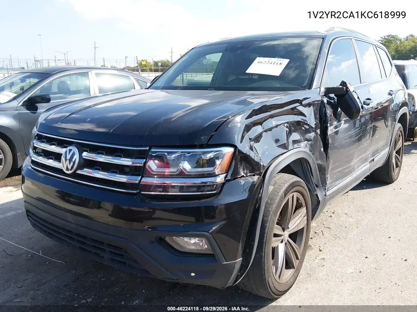 2019 VOLKSWAGEN ATLAS VIN 1V2YR2CA1KC618999 — фото 2