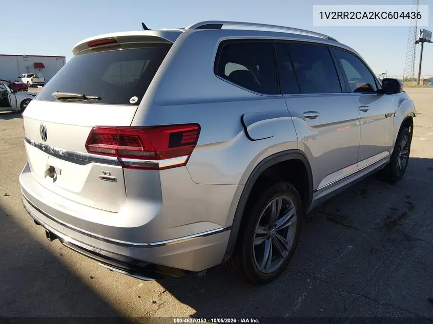 2019 VOLKSWAGEN ATLAS VIN 1V2RR2CA2KC604436 — фото 4
