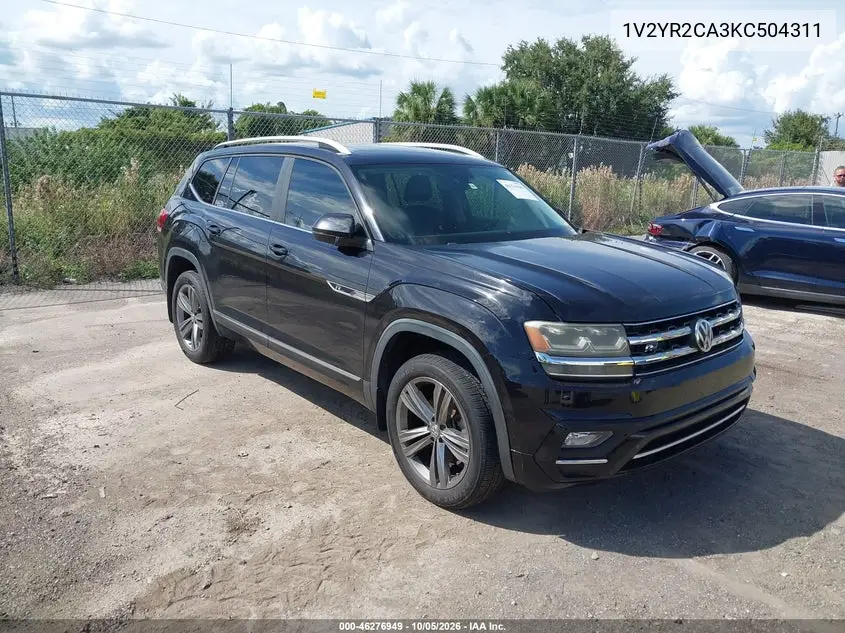 VOLKSWAGEN ATLAS 2019, VIN 1V2YR2CA3KC504311