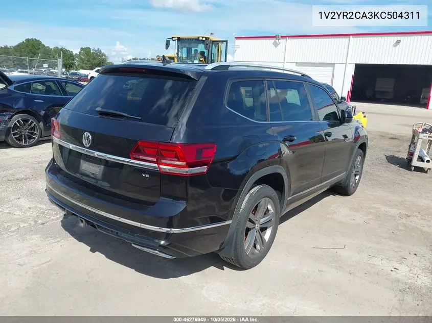 2019 VOLKSWAGEN ATLAS VIN 1V2YR2CA3KC504311 — фото 4