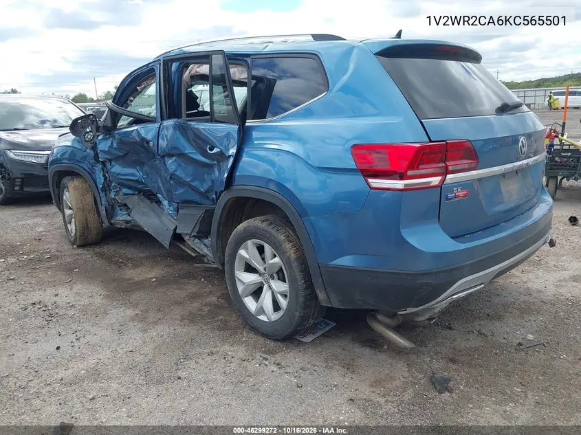 2019 VOLKSWAGEN ATLAS VIN 1V2WR2CA6KC565501 — фото 3