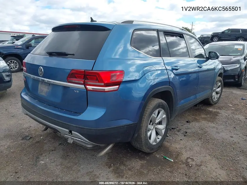 2019 VOLKSWAGEN ATLAS VIN 1V2WR2CA6KC565501 — фото 4
