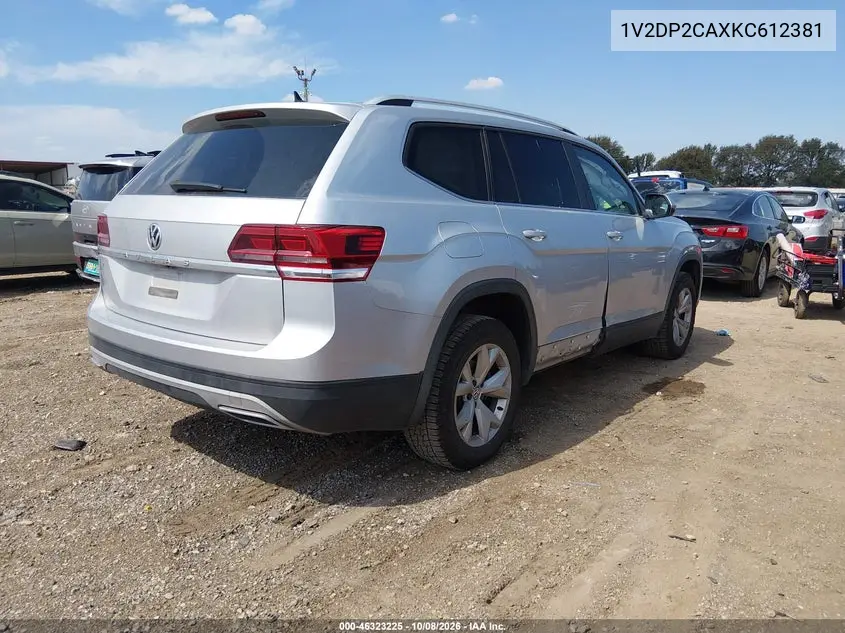 2019 VOLKSWAGEN ATLAS VIN 1V2DP2CAXKC612381 — фото 4