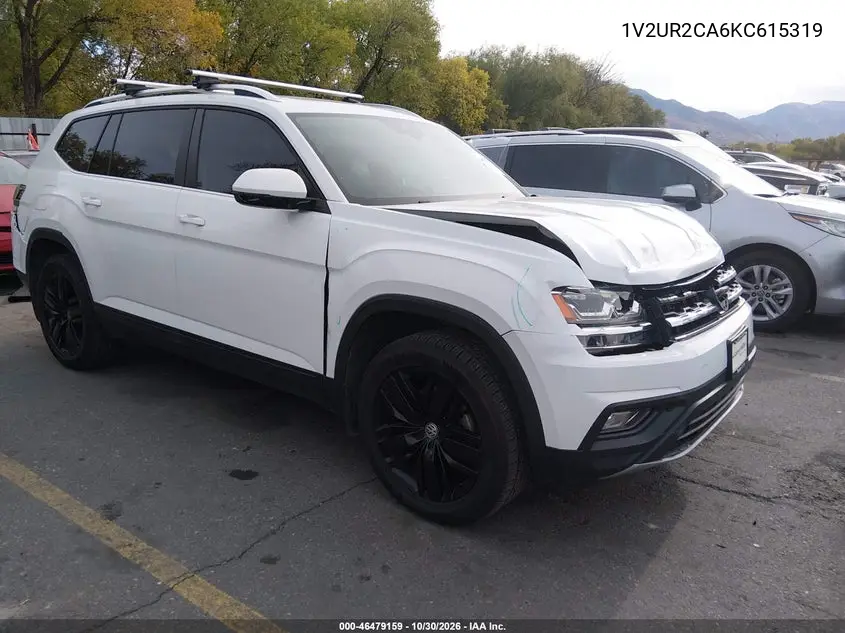 VOLKSWAGEN ATLAS 2019, VIN 1V2UR2CAGKC615319