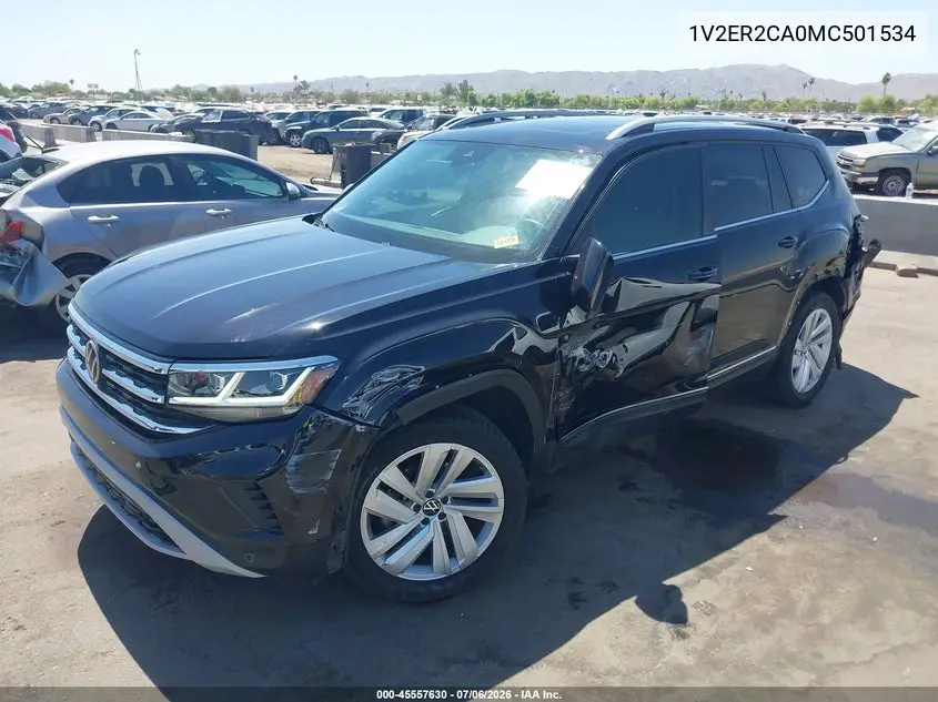 2021 VOLKSWAGEN ATLAS VIN 1V2ER2CA0MC501534 — фото 2