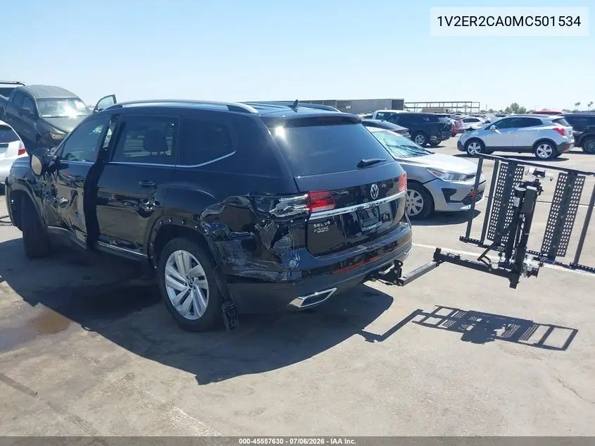 2021 VOLKSWAGEN ATLAS VIN 1V2ER2CA0MC501534 — фото 3