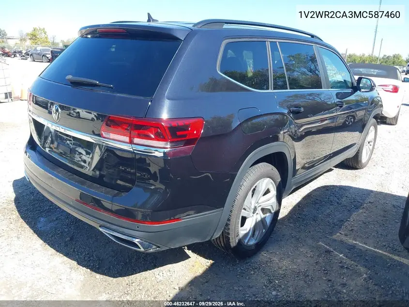 2021 VOLKSWAGEN ATLAS VIN 1V2WR2CA3MC587460 — фото 4