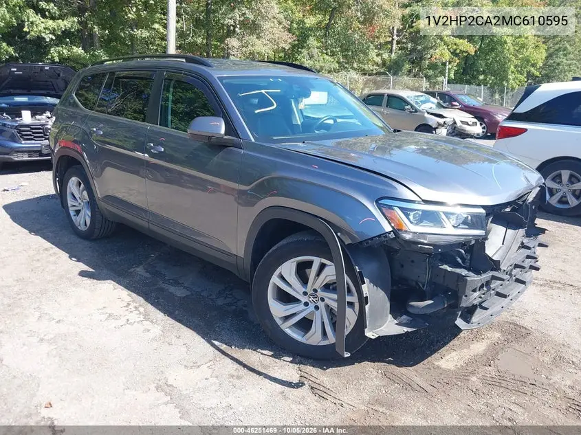 VOLKSWAGEN ATLAS 2021, VIN 1V2HP2CA2MC610595