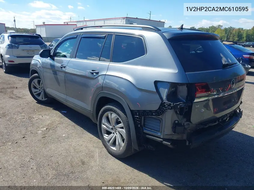 2021 VOLKSWAGEN ATLAS VIN 1V2HP2CA2MC610595 — фото 3