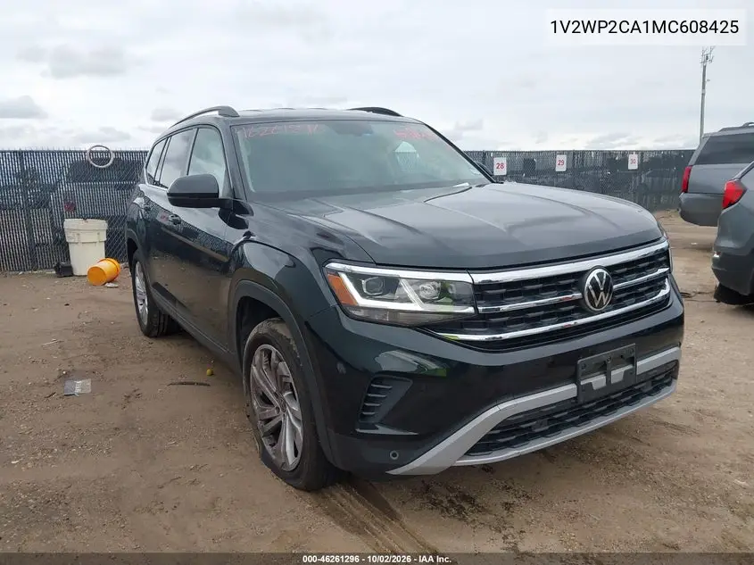 VOLKSWAGEN ATLAS 2021, VIN 1V2WP2CA1MC608425