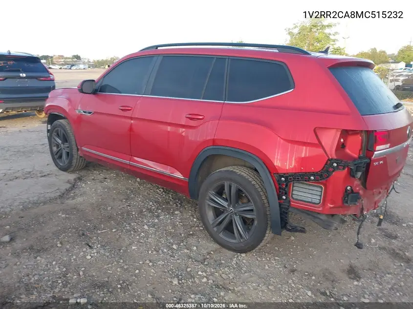 2021 VOLKSWAGEN ATLAS VIN 1V2RR2CA8MC515232 — фото 3