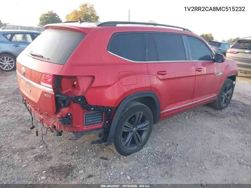 2021 VOLKSWAGEN ATLAS VIN 1V2RR2CA8MC515232 — фото 4