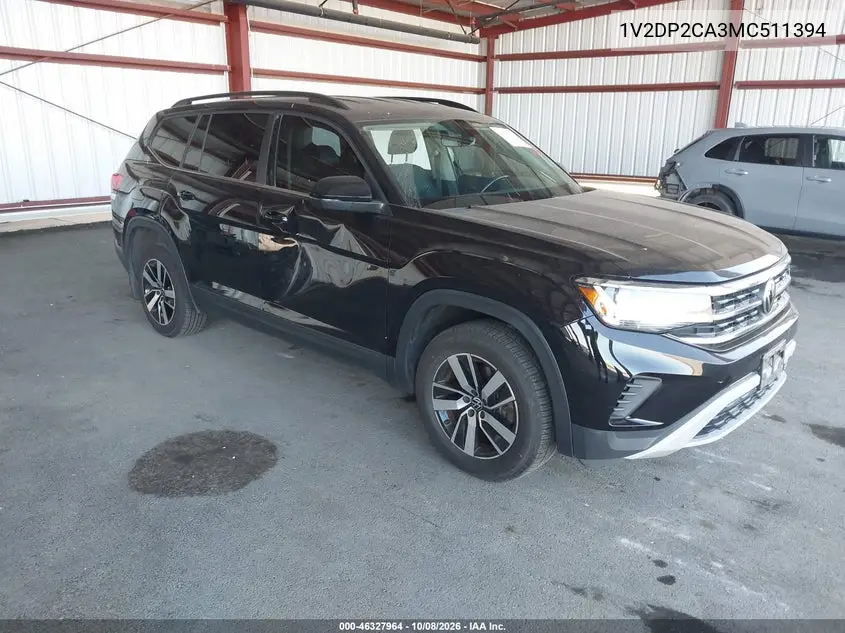 VOLKSWAGEN ATLAS 2021, VIN 1V2DP2CA3MC511394