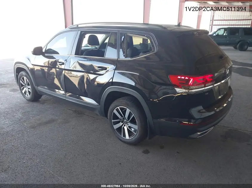 2021 VOLKSWAGEN ATLAS VIN 1V2DP2CA3MC511394 — фото 3